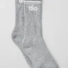 Calcetines unisex «Throwback» - Gris jaspeado deportivo/Blanco
