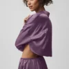 Camisa corta de manga larga con botones «Silk Luminous» - Plum Kiss