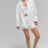 Camisa de algodón «Real Deal» con botones y manga larga - Blanco