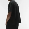 Camisa de lino de manga corta con botones «Linen Days» - Negro