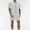 Camisa de manga corta abotonada Linen Days - Blanca