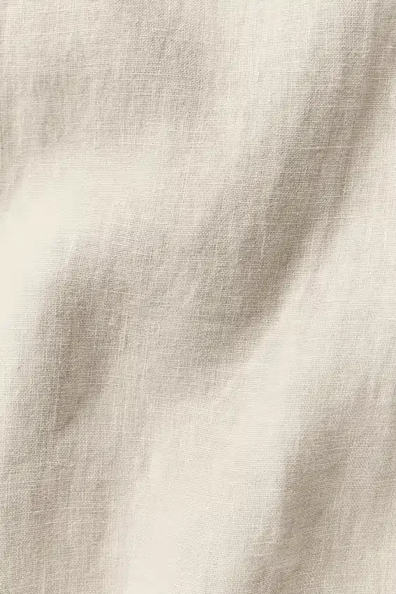 Camisa de manga corta con botones Linen Days - Color hueso