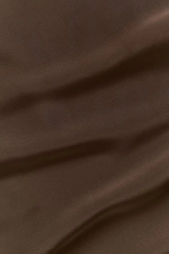 Camisa de manga corta con botones Satin Horizon - Espresso