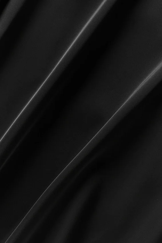 Camisa de manga corta con botones Satin Horizon - Negro
