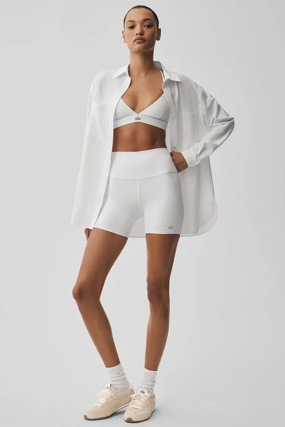 Camisa de manga larga con botones Dreamscape - Blanca