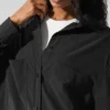 Camisa de manga larga con botones «Dreamscape» — Negro