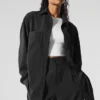 Camisa de manga larga con botones «Dreamscape» — Negro