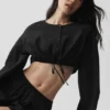 Camisa de manga larga corta «Real Deal» de algodón - Negro