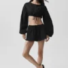 Camisa de manga larga corta «Real Deal» de algodón - Negro