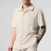 Camisa de rizo Coastal con botones - Color hueso