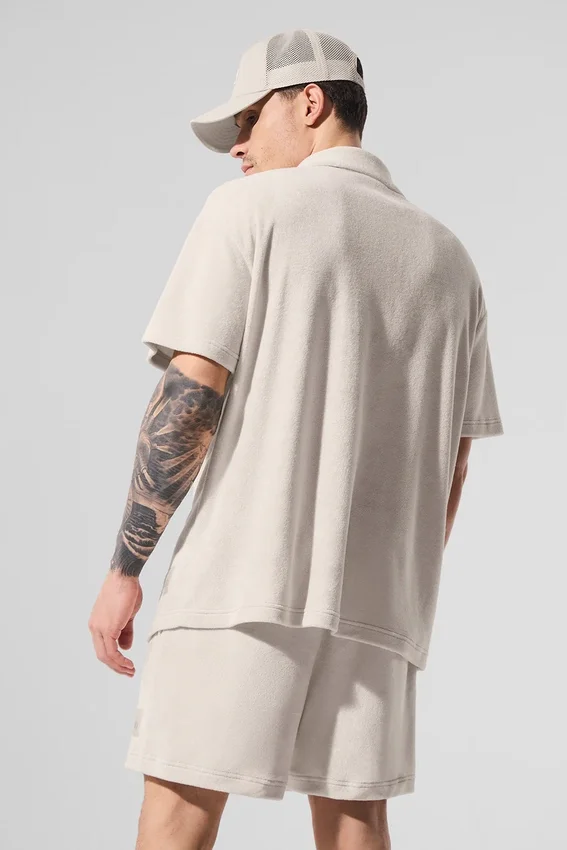 Camisa de rizo Coastal con botones - Color hueso
