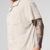 Camisa de rizo Coastal con botones - Color hueso