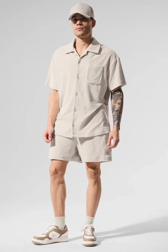 Camisa de rizo Coastal con botones - Color hueso