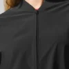 Camiseta corta con cremallera completa «Breezy» - Negro