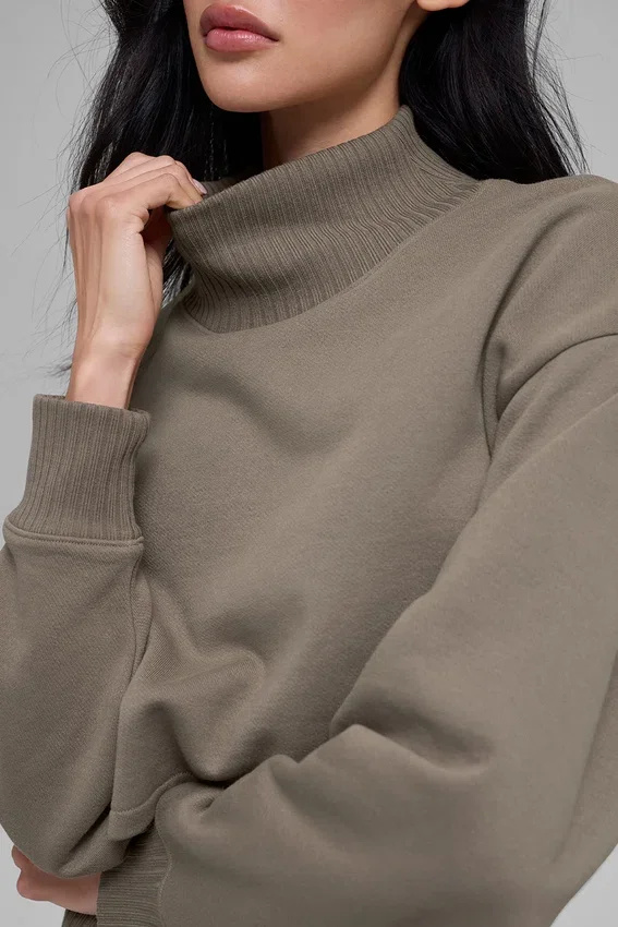 Camiseta corta «Serenity» - Cacao claro