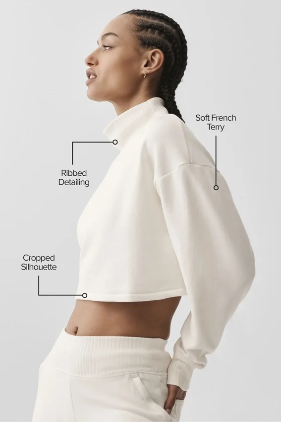 Camiseta corta «Serenity» - Marfil