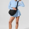 Camiseta corta y ligera con cremallera completa - Azul concha