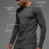 Camiseta de cuello redondo de manga larga Alo Vapor - Anthracite