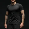 Camiseta de cuello redondo y pantalones cortos «Idol» - Negro