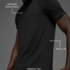 Camiseta de cuello redondo y pantalones cortos «Idol» - Negro