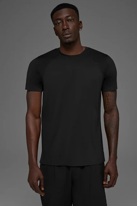 Camiseta de cuello redondo y pantalones cortos «Idol» - Negro