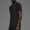 Camiseta de cuello redondo y pantalones cortos «Idol» - Negro