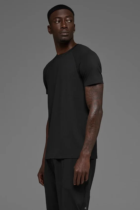 Camiseta de cuello redondo y pantalones cortos «Idol» - Negro