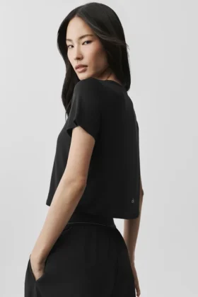Camiseta de manga corta «All Day» corta – Negro