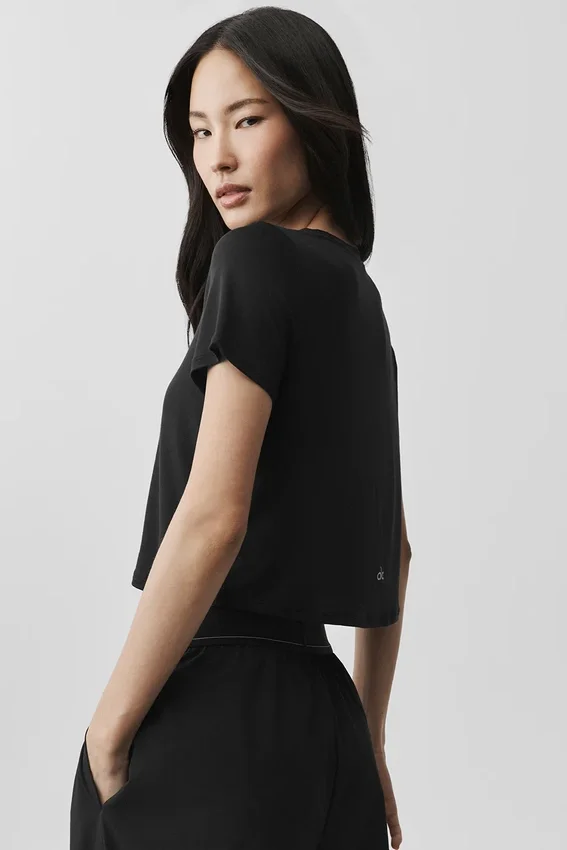 Camiseta de manga corta «All Day» corta - Negro