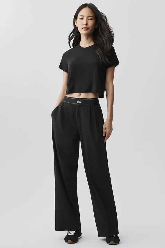 Camiseta de manga corta «All Day» corta - Negro