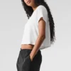 Camiseta de manga corta «All Day» cropped - Blanco
