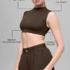 Camiseta de manga corta Alo Softsculpt Capped out - Espresso