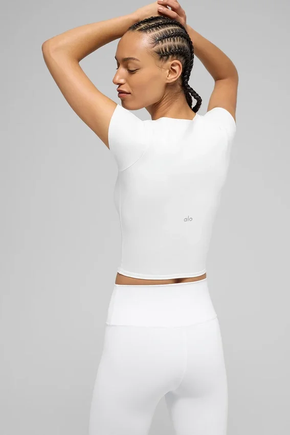 Camiseta de manga corta Alo Softsculpt Precision - Blanco