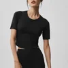 Camiseta de manga corta Alo Softsculpt Precision — Negro
