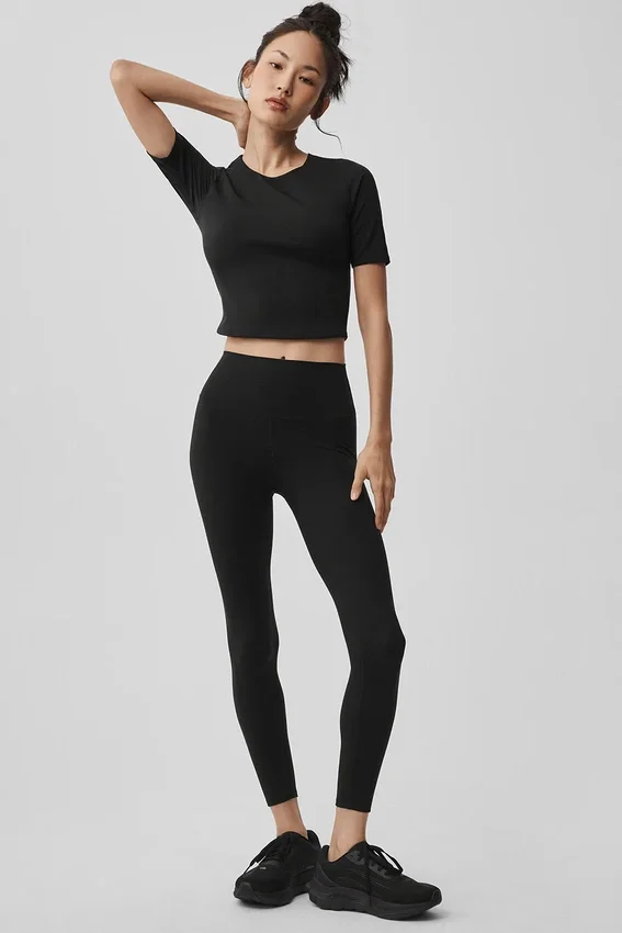 Camiseta de manga corta Alo Softsculpt Precision — Negro