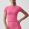 Camiseta de manga corta Alo Softsculpt Precision - Rosa paraíso