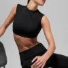 Camiseta de manga corta con cuello redondo Alo Softsculpt — Negro