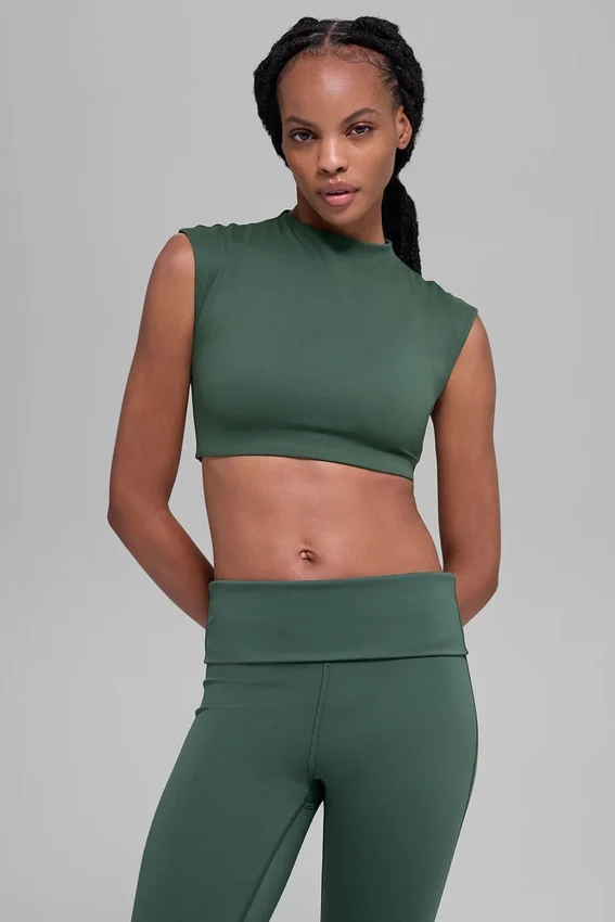 Camiseta de manga corta con cuello redondo Alo Softsculpt - Verde trébol