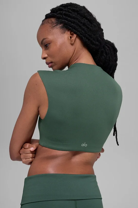Camiseta de manga corta con cuello redondo Alo Softsculpt - Verde trébol