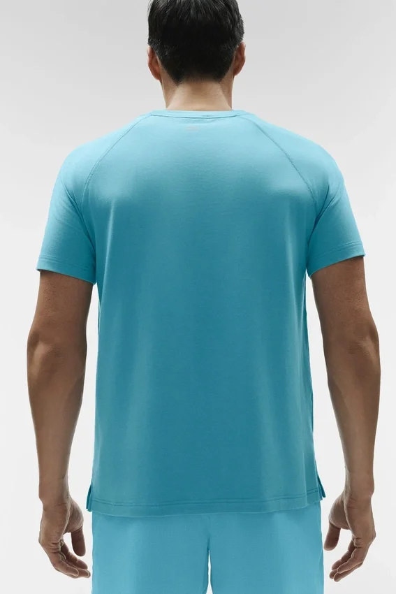 Camiseta de manga corta con cuello redondo Alo Vapor - Azul brisa