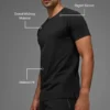 Camiseta de manga corta con cuello redondo Alo Vapor - Negro
