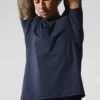 Camiseta de manga corta con cuello redondo Conquer Reform - Azul marino