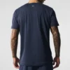 Camiseta de manga corta con cuello redondo Conquer Reform - Azul marino