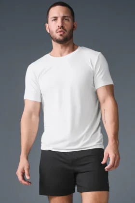 Camiseta de manga corta con cuello redondo Conquer Reform - Blanco