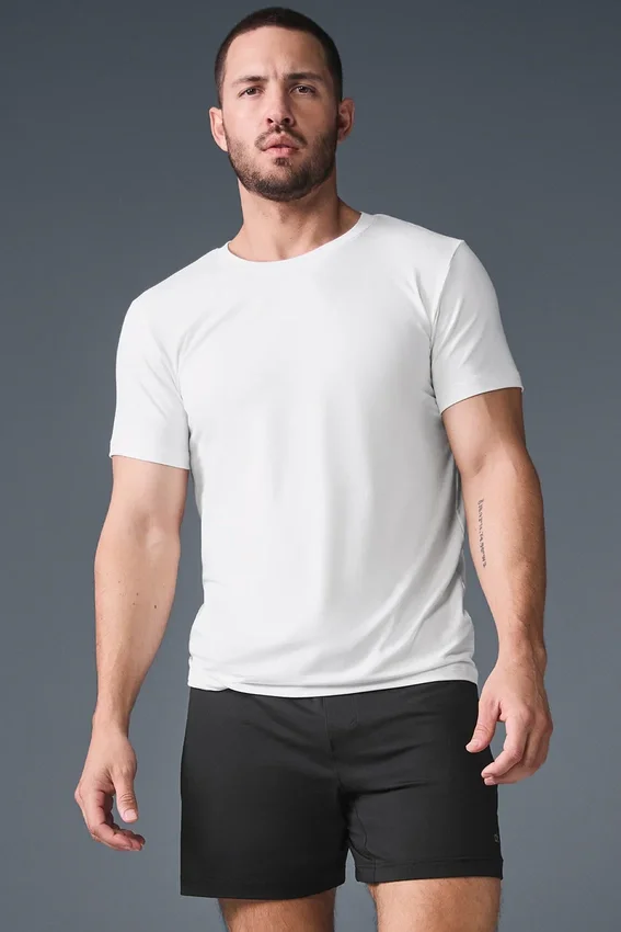 Camiseta de manga corta con cuello redondo Conquer Reform - Blanco