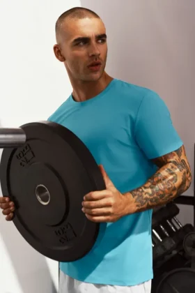 Camiseta de manga corta con cuello redondo Conquer Reform - Blue Breeze