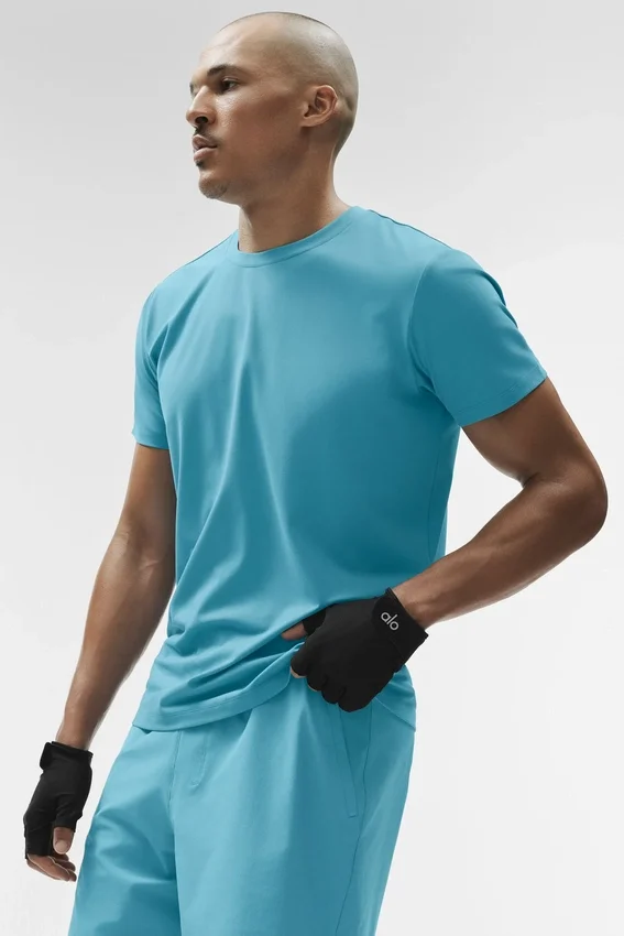 Camiseta de manga corta con cuello redondo Conquer Reform - Blue Breeze