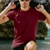 Camiseta de manga corta con cuello redondo Conquer Reform - Garnet