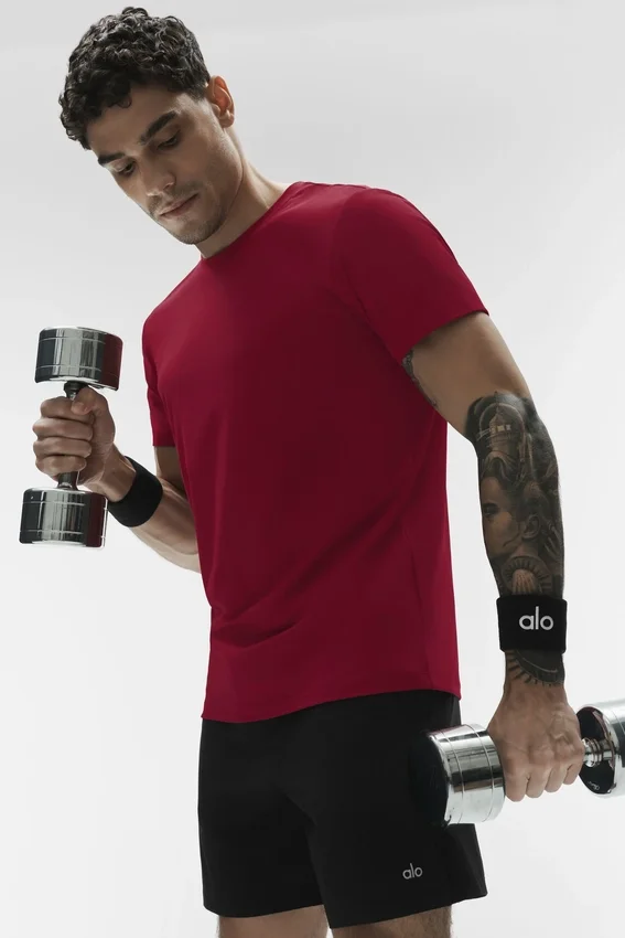 Camiseta de manga corta con cuello redondo Conquer Reform - Garnet