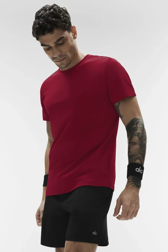Camiseta de manga corta con cuello redondo Conquer Reform - Garnet